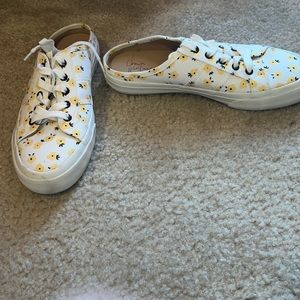 Poppy print slip on sneakers